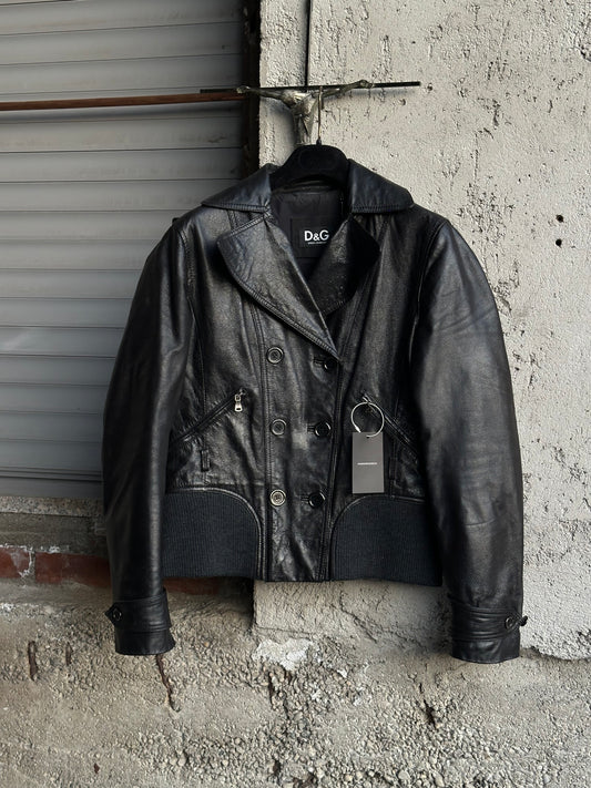 DOLCE & GABBANA DOUBLE BREASTED LEATHER JACKET