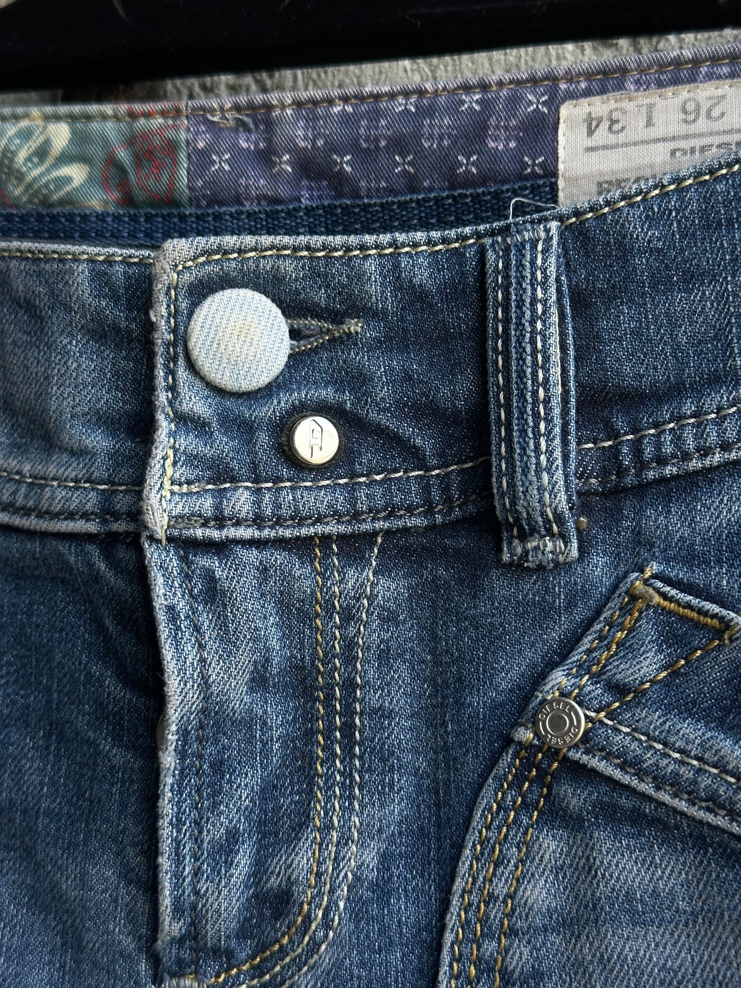DIESEL DISTRESSED WASHED DENIM