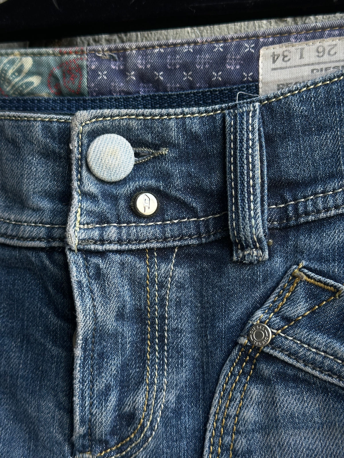 DIESEL DISTRESSED WASHED DENIM