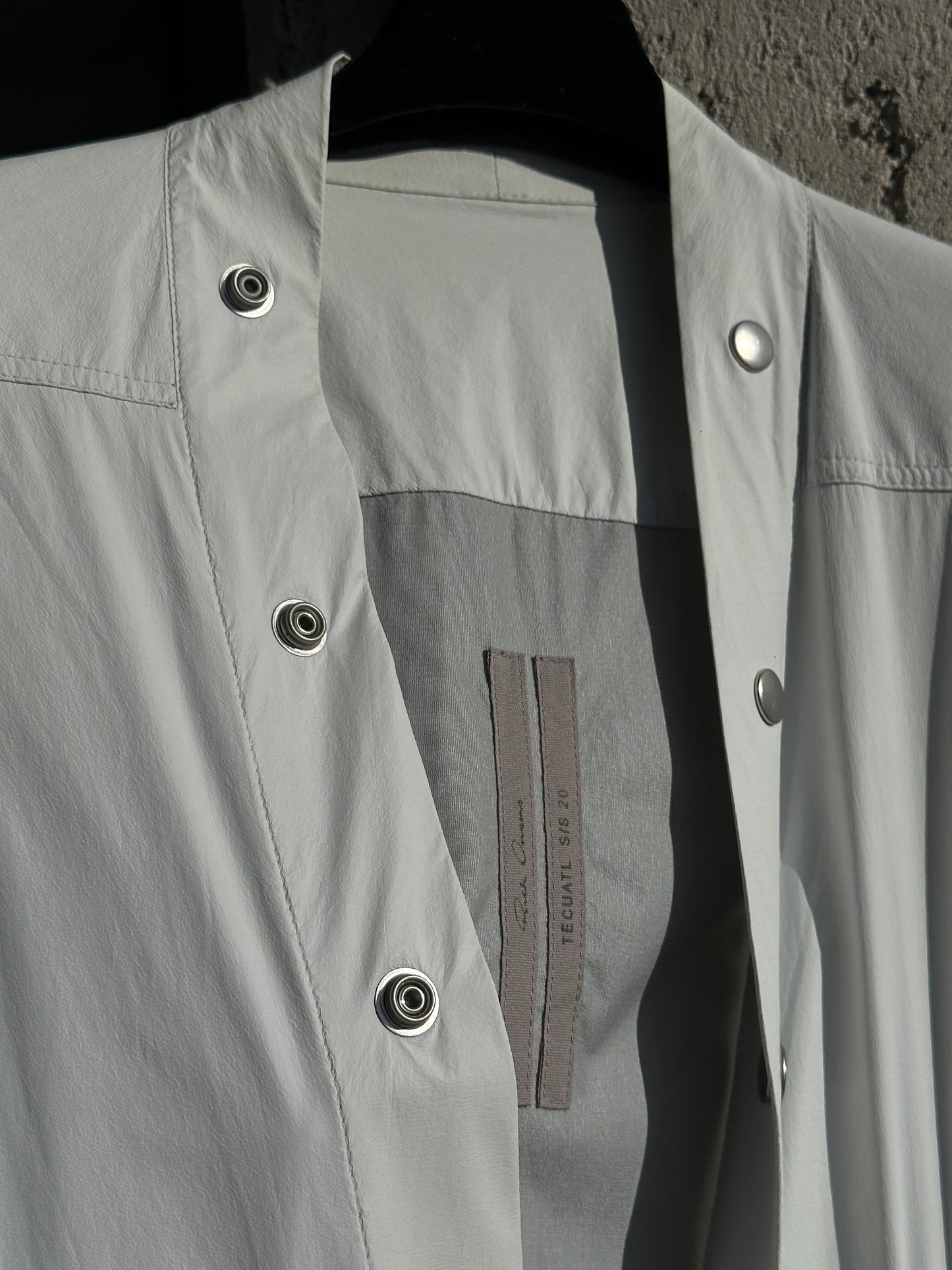 RICK OWENS TECUATL S/S 20 WHITE SHIRT