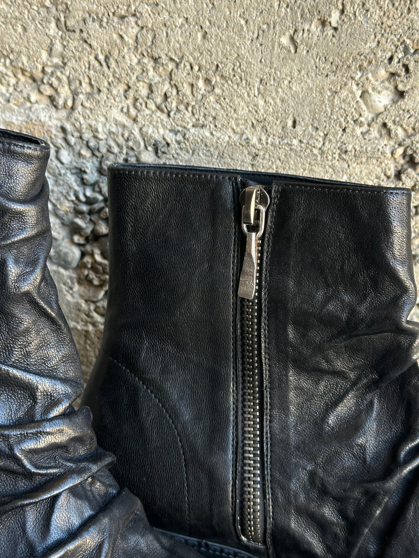CREASED LEATHER BOOTS WITH 925 SILVER DETAILS