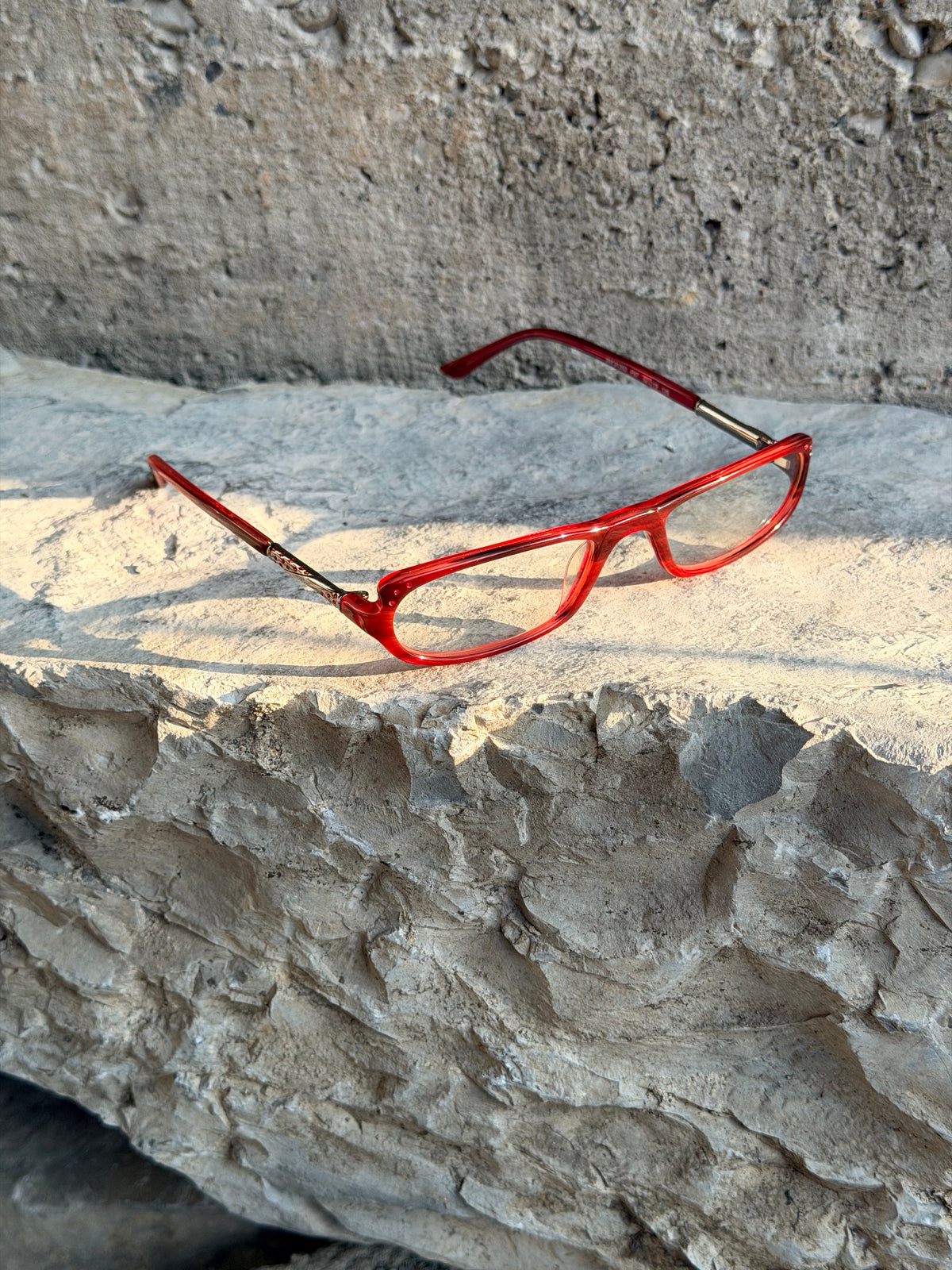 BLUMARINE SWAROWSKI GRANNY RED GLASSES