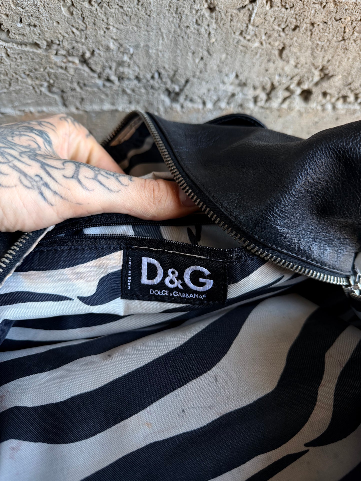 DOLCE & GABBANA BLACK PONYHAIR BAG