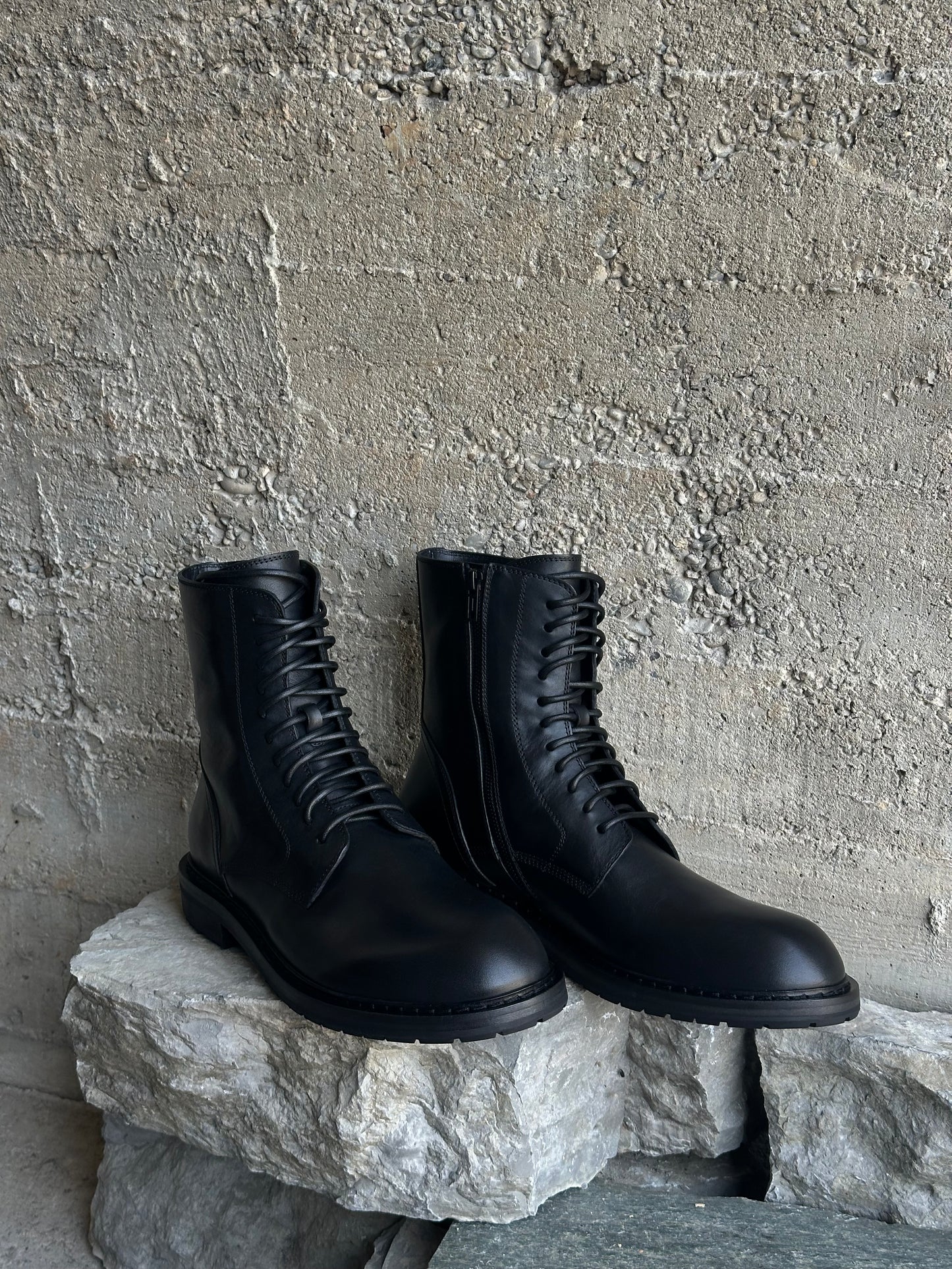 ANN DEMEULEMEESTER LEATHER BOOTS