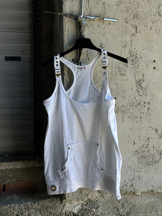 SHOULDER GOLD BUCKLES TANK TOP