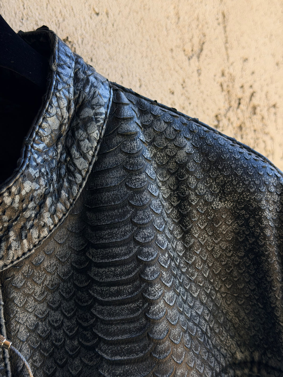 SNAKESKIN LEATHER BIKER