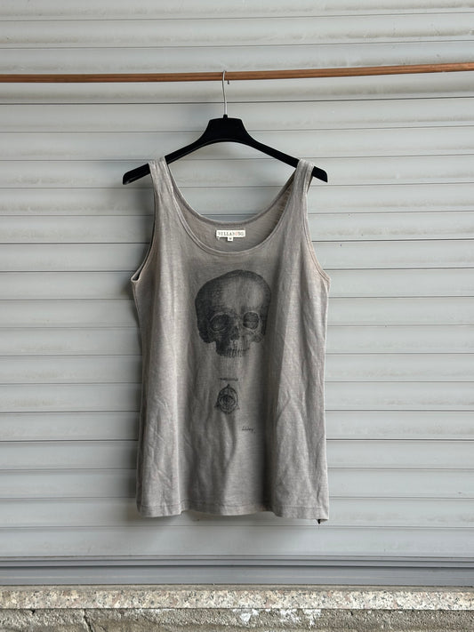 SKULL GREY TANK TOP