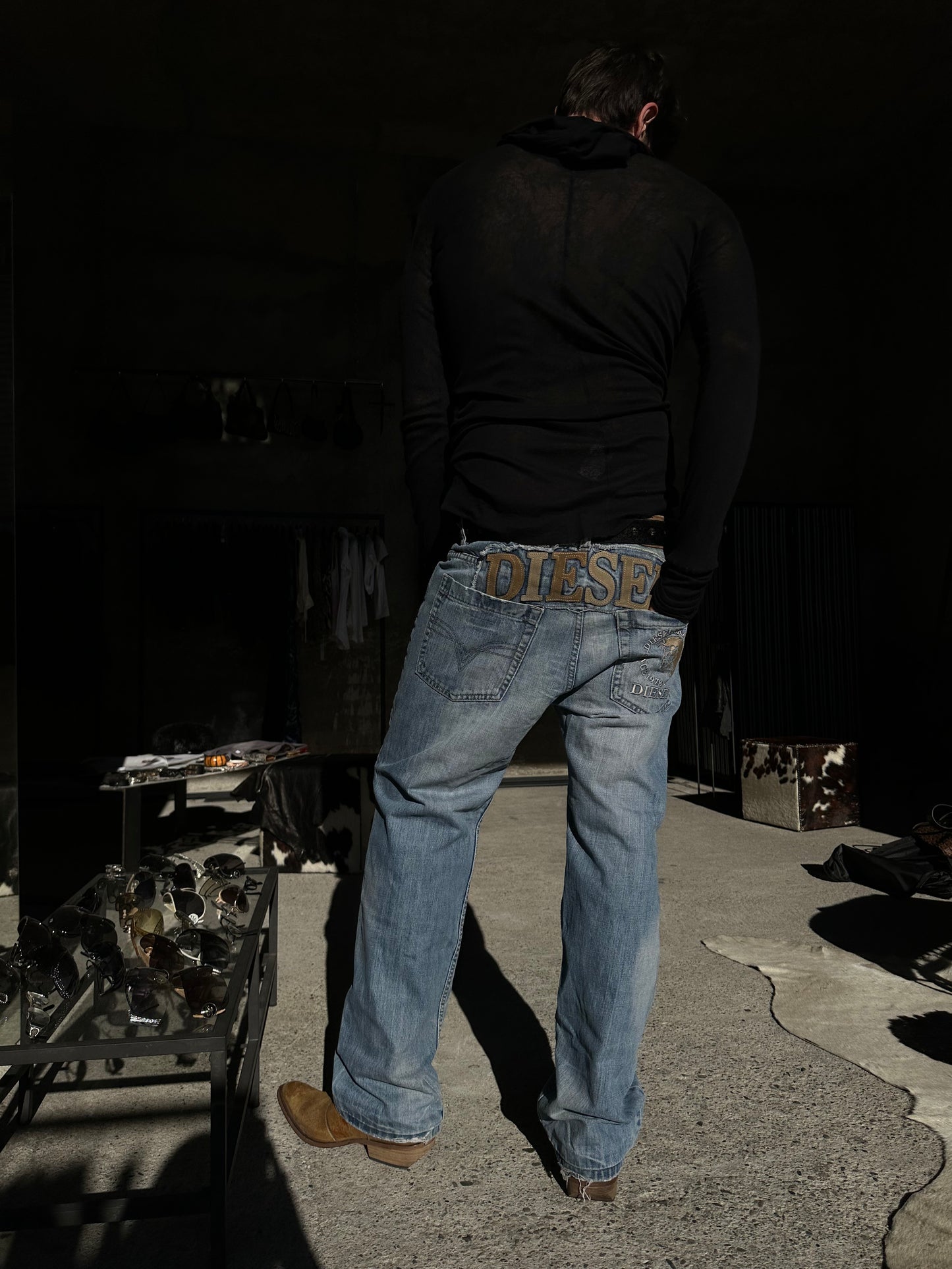 DIESEL BACK LOGO DENIM