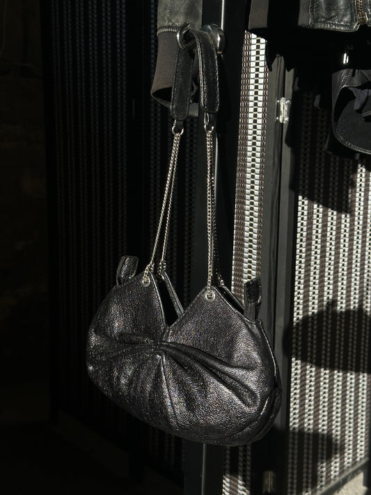 BLUMARINE LEATHER CHAIN MINI BAG