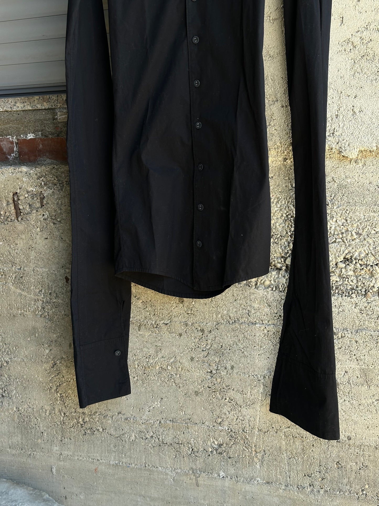 JEAN PAUL GAULTIER SUPER SLEEVE BLACK SHIRT