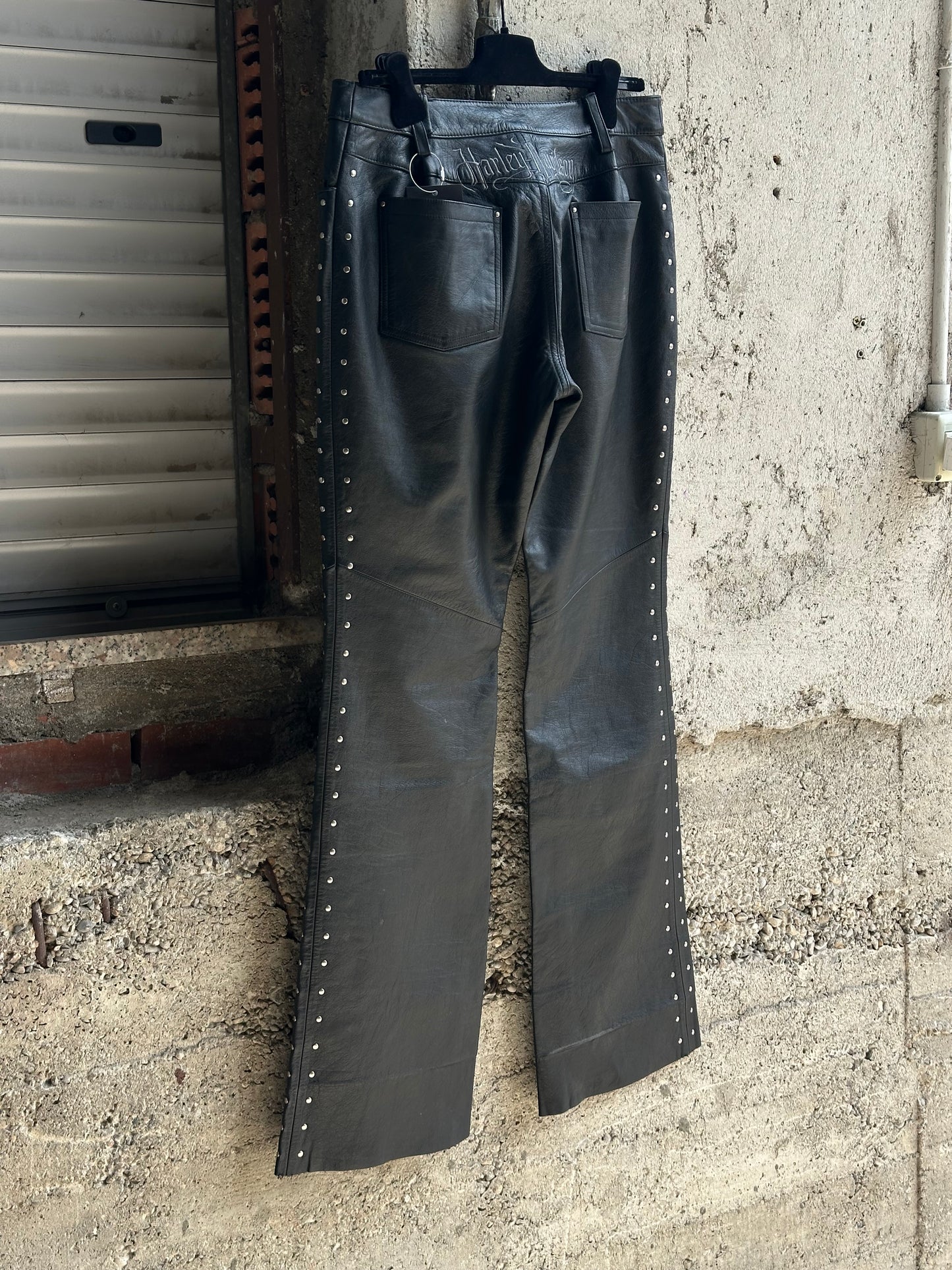HARLEY DAVIDSON STUDDED LEATHER MOTOR PANTS