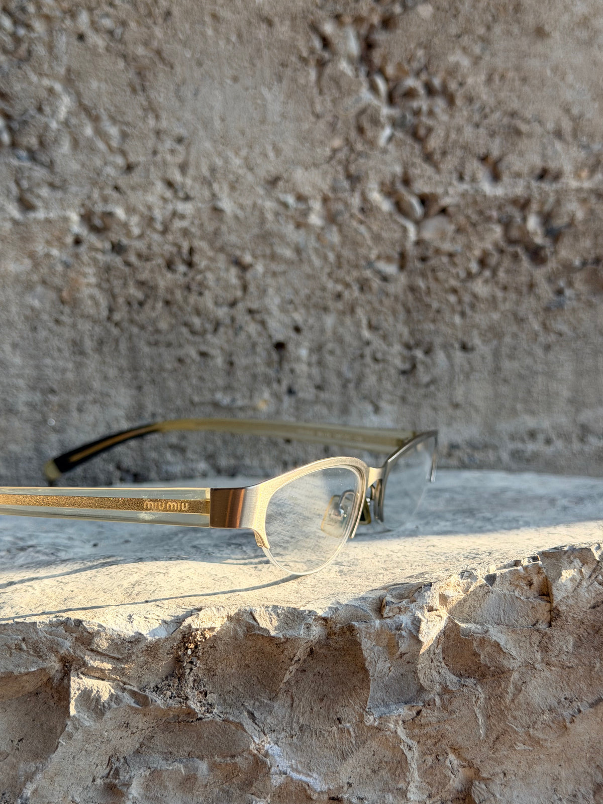 MIU MIU SILVER GLASSES