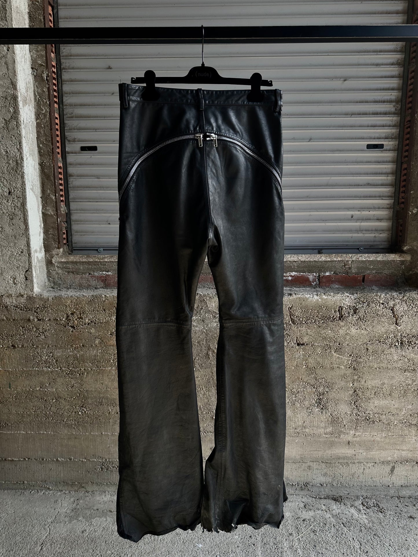 RICK OWENS LEATHER BOLAN