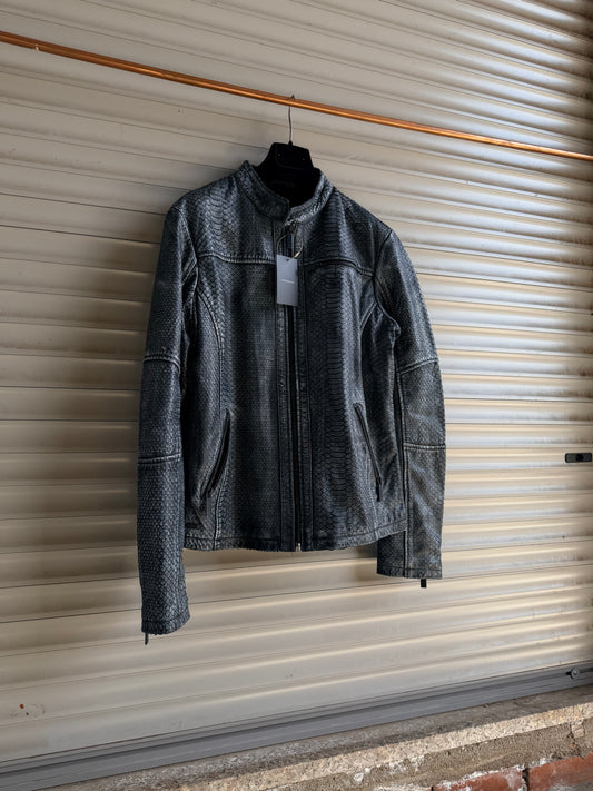 SNAKESKIN LEATHER BIKER