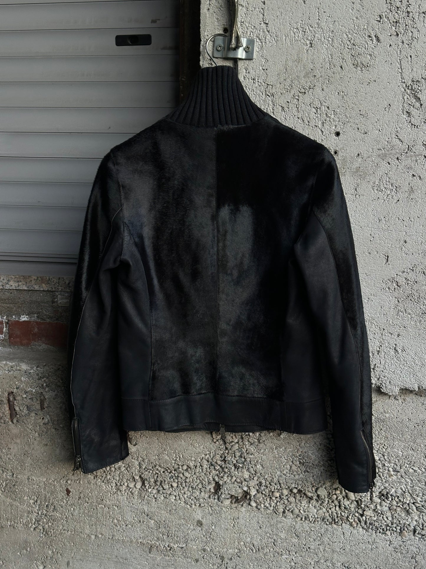 BLACK PONYHAIR JACKET
