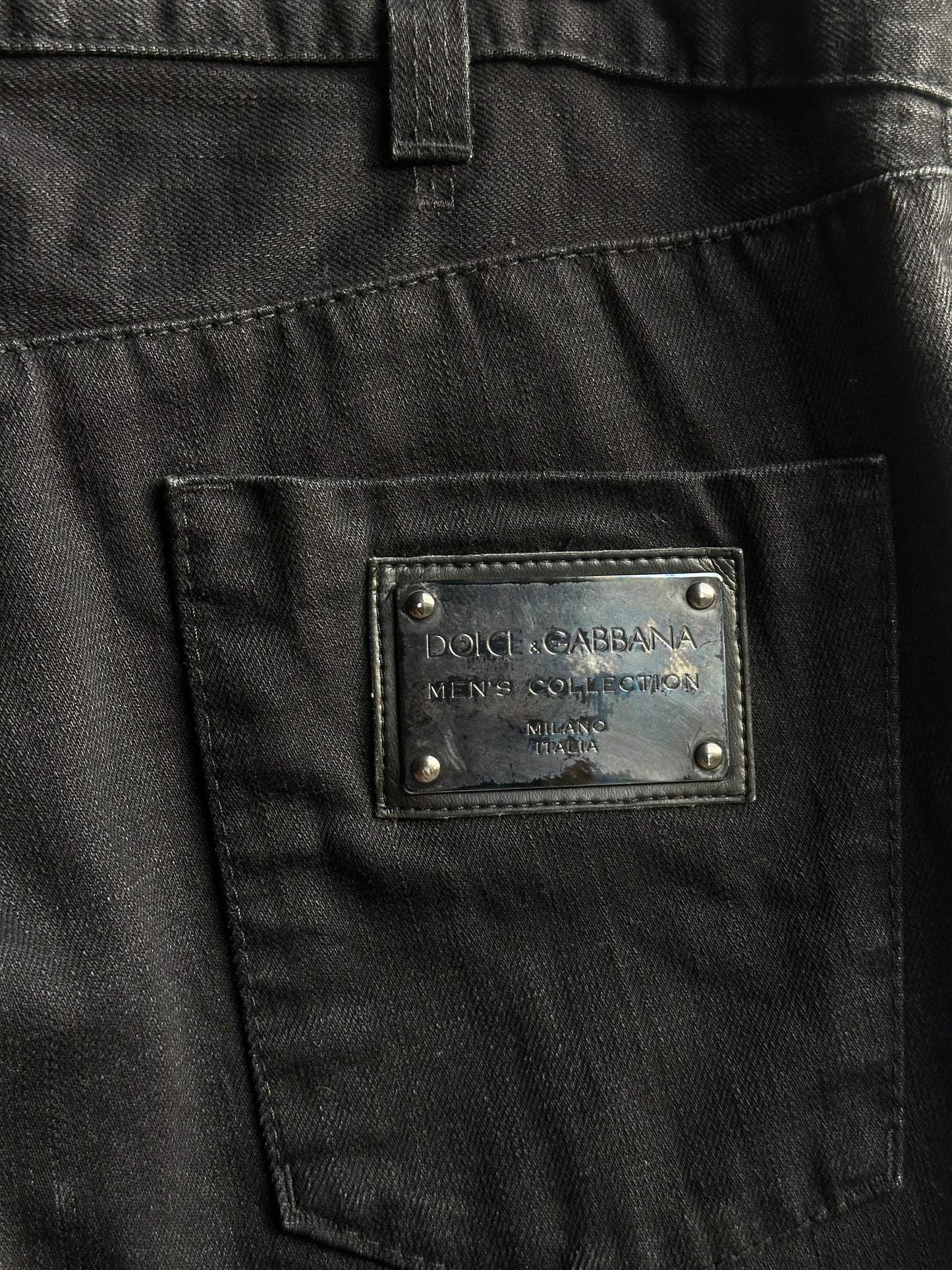 DOLCE & GABBANA FLARED BLACK JEANS
