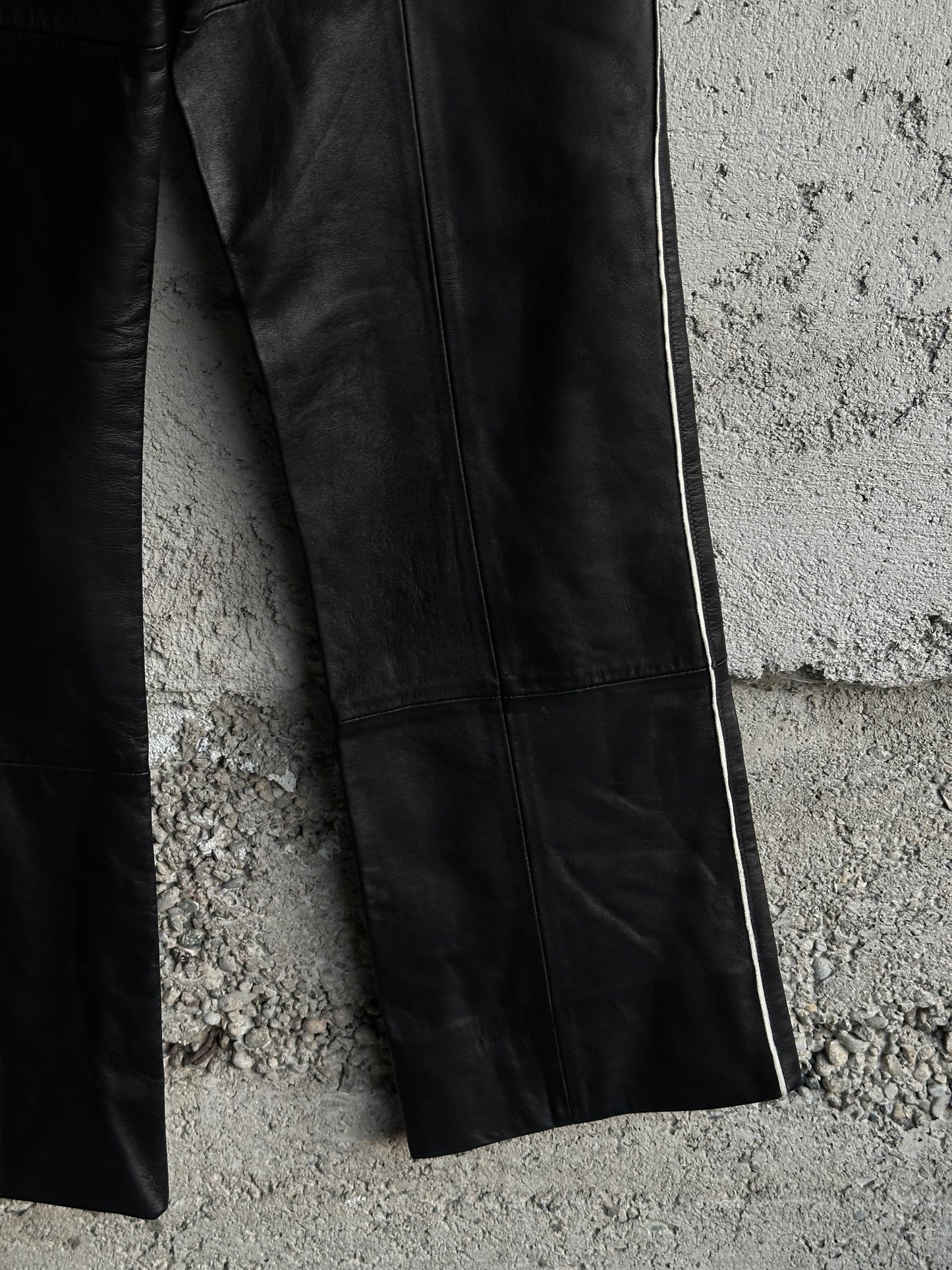 ARMANI FLARED LEATHER PANTS
