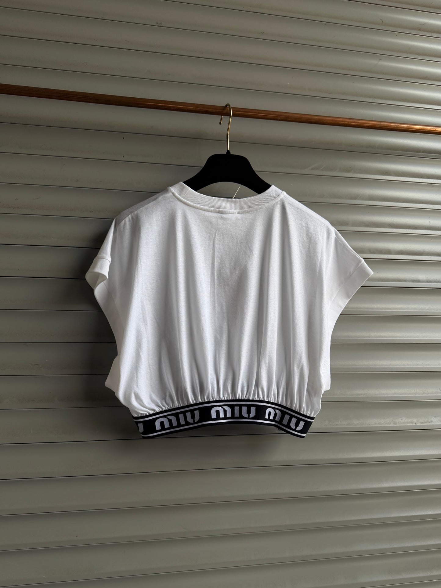 MIU MIU CROPPED GYM TOP