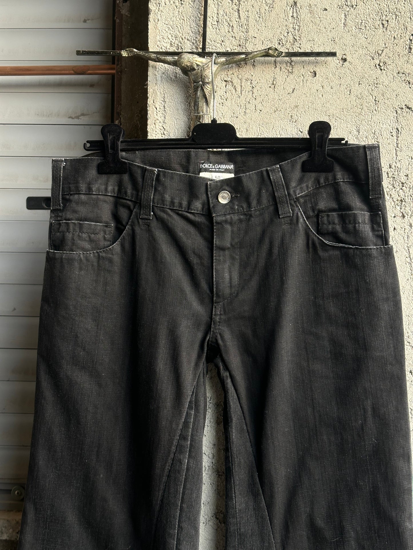 DOLCE & GABBANA FLARED BLACK JEANS