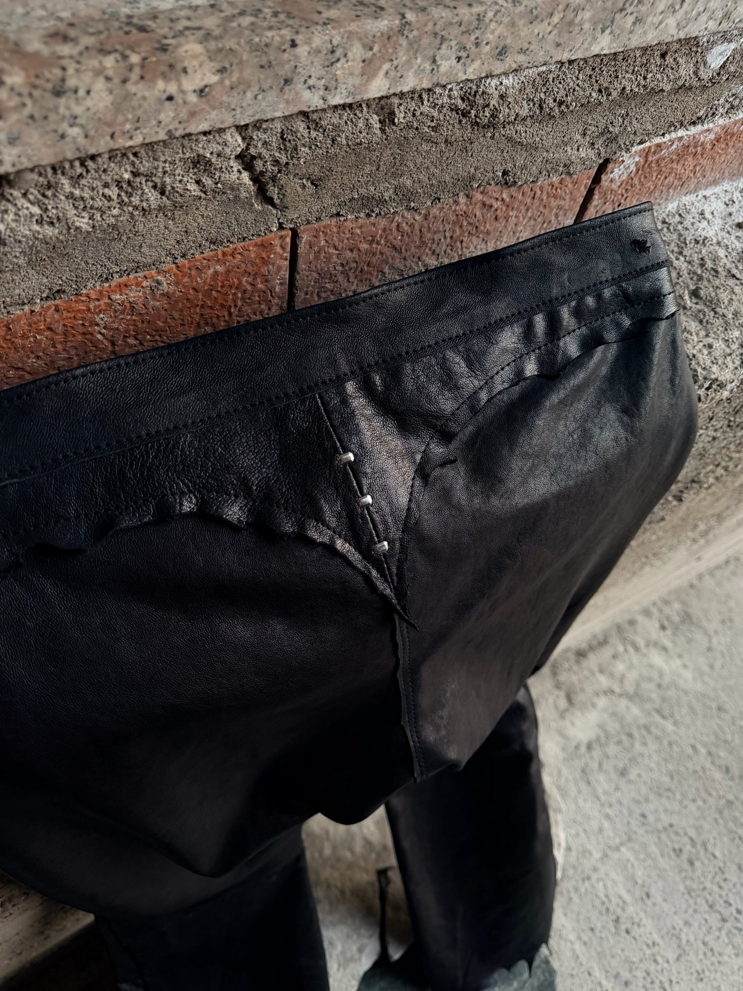 ALEKSANDER CECCO “ALEYA” BOOTCUT LEATHER PANTS