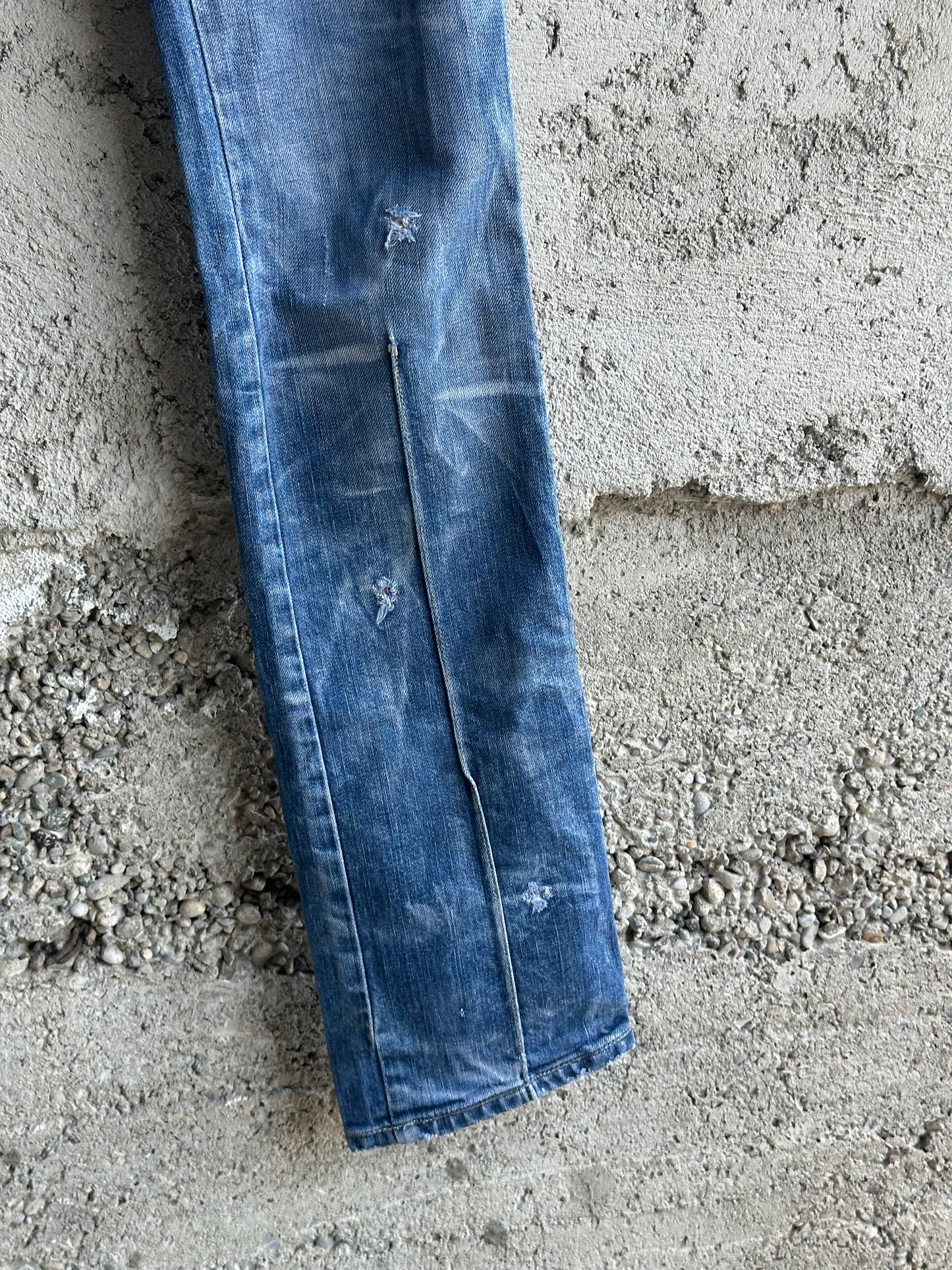 DIESEL DISTRESSED WASHED DENIM