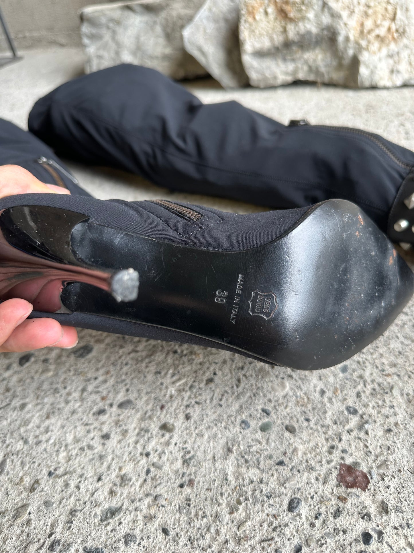 Versace Overknee Stretchy Boots