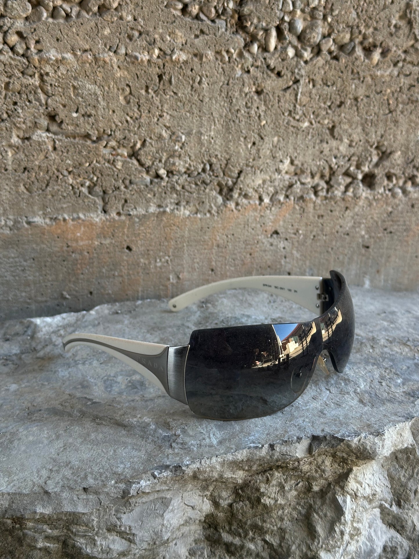 PRADA SILVER STRIPE SUNGLASSES