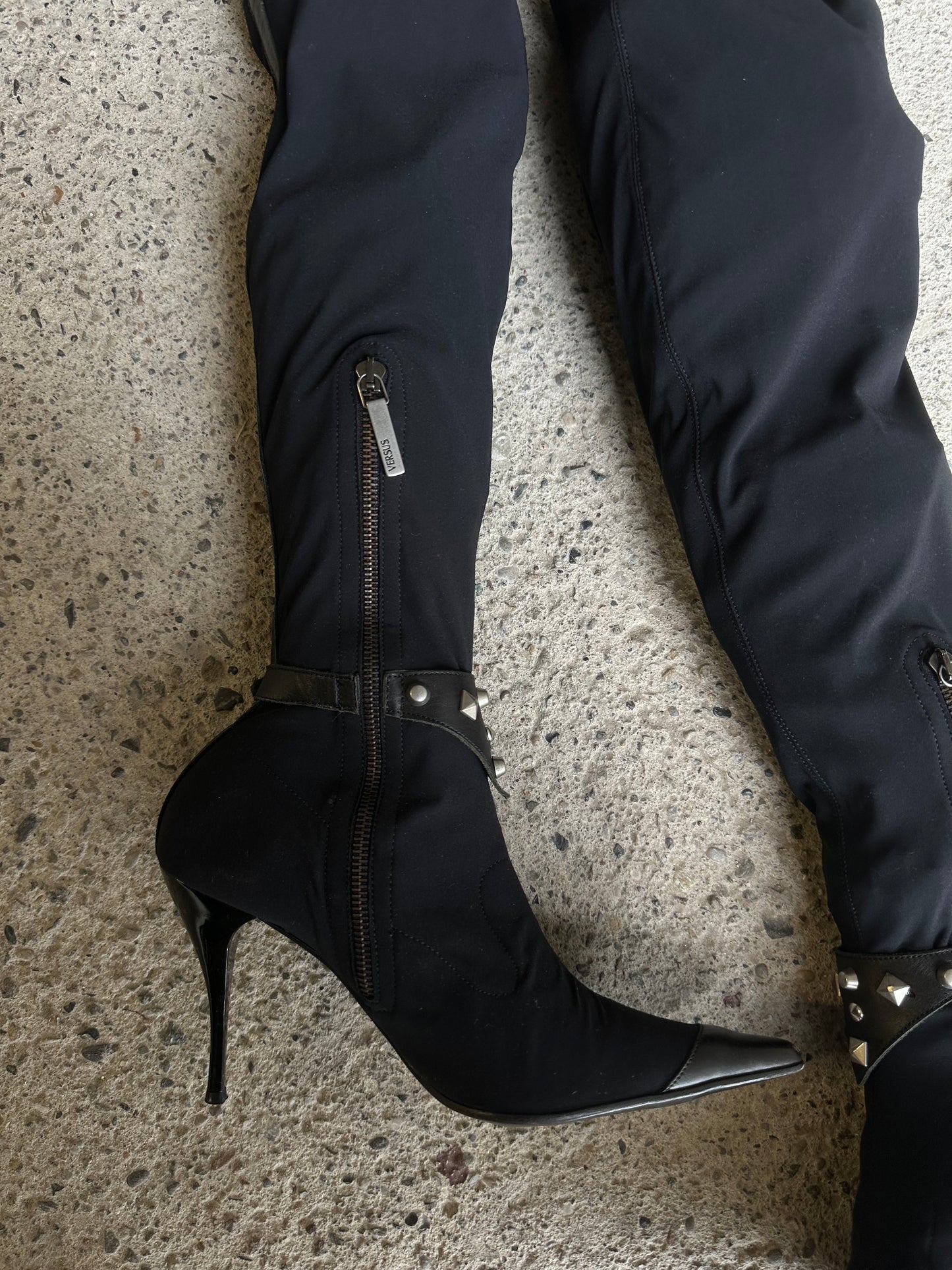 Versace Overknee Stretchy Boots