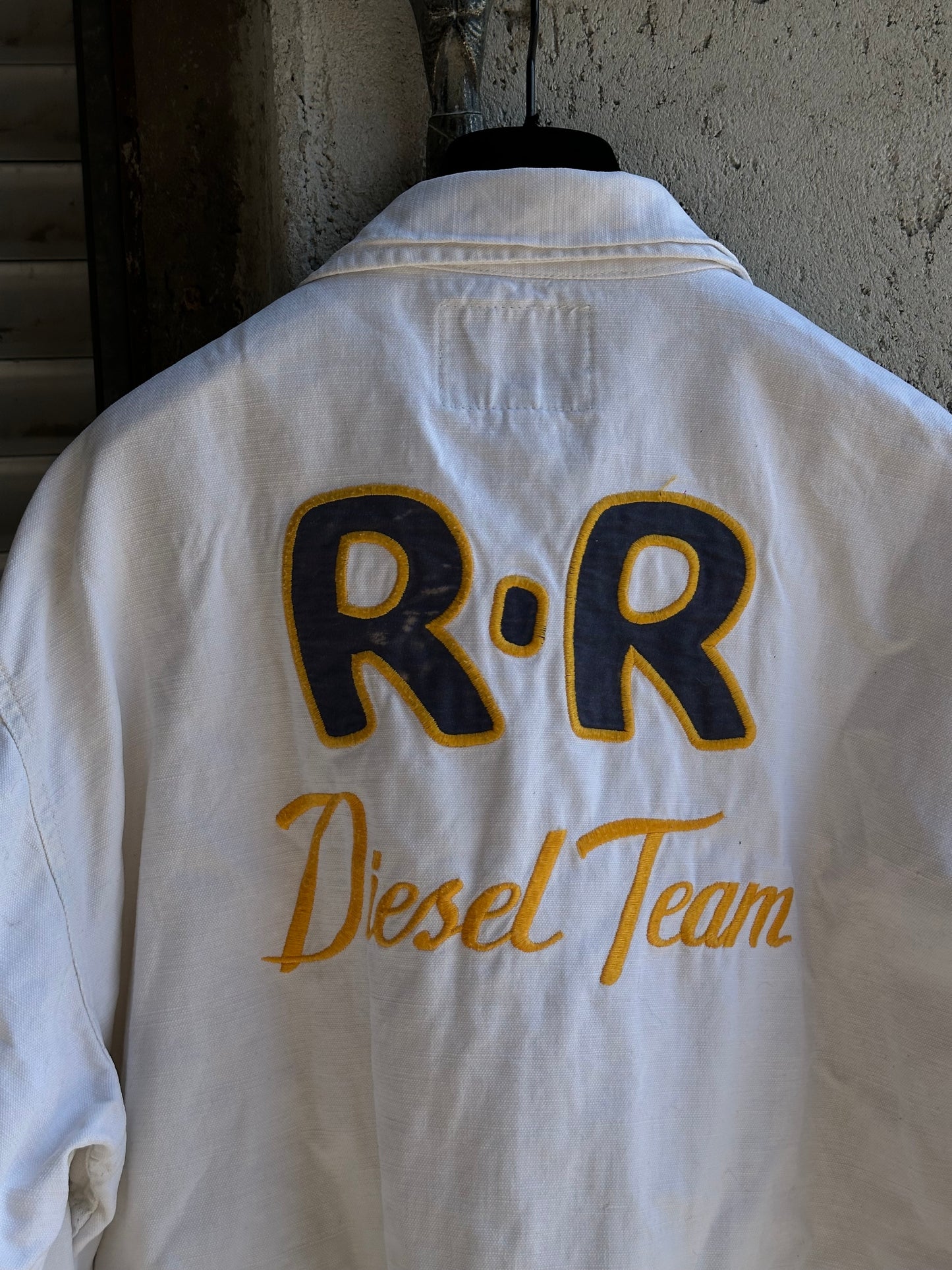 DIESEL WHITE DENIM ZIPPED JACKET