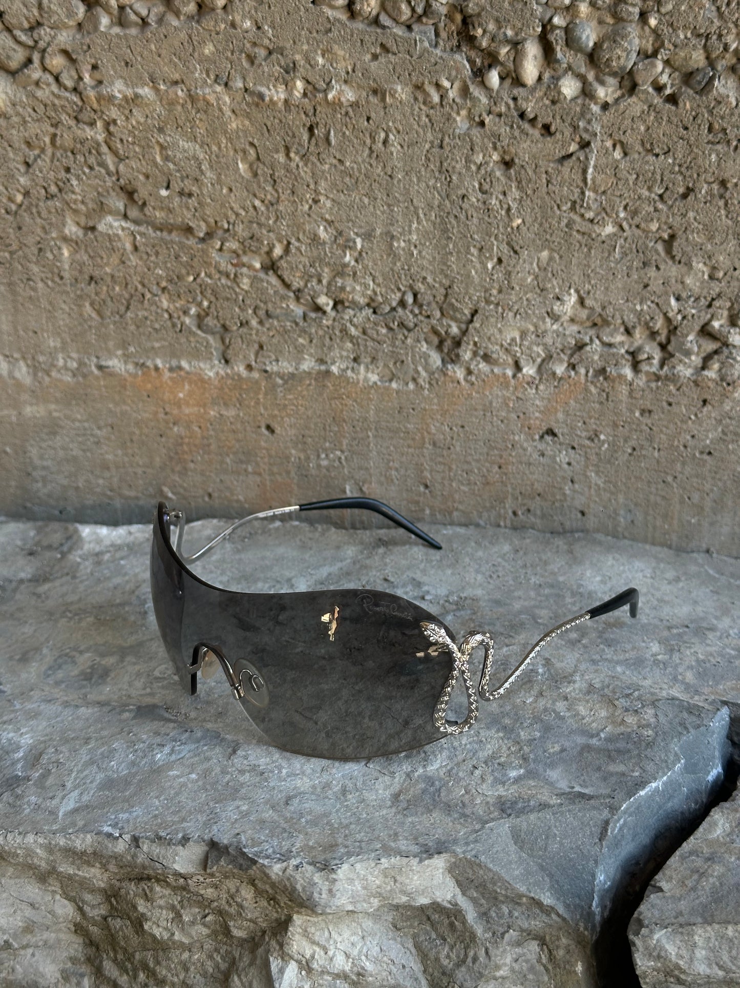 ROBERTO CAVALLI RHINESTONES SNAKE SUNGLASSES