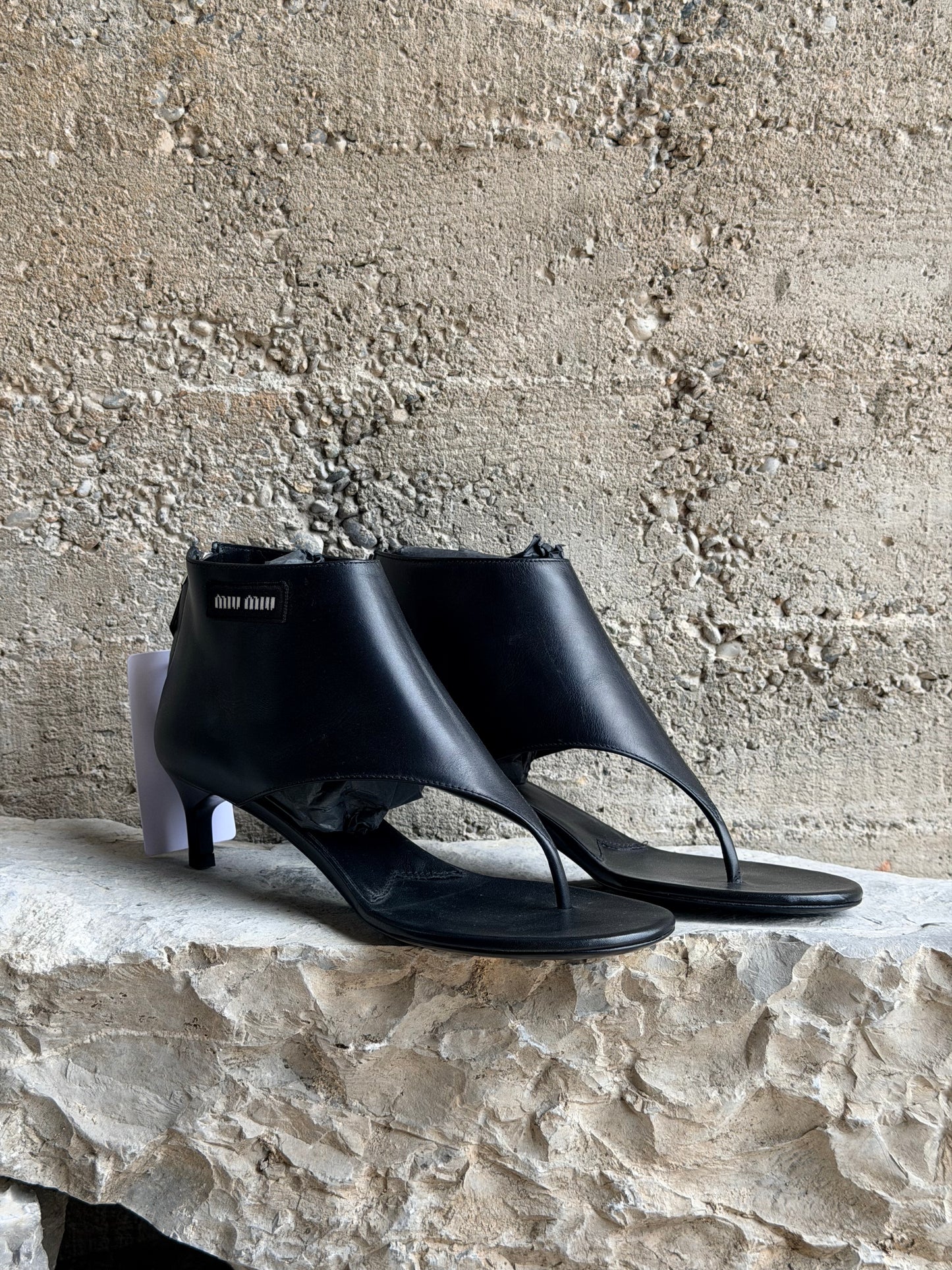 MIU MIU THONG ANKLE BOOTS