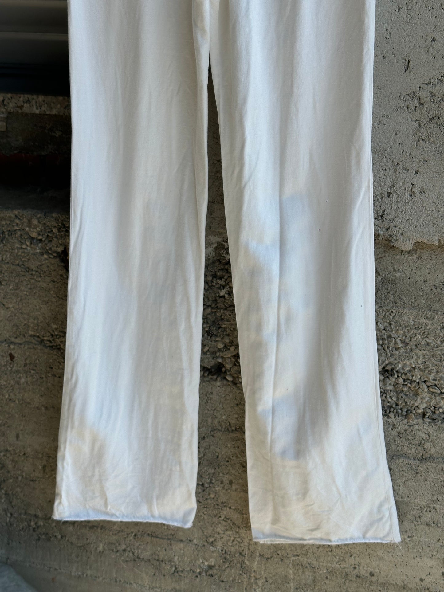 DOLCE & GABBANA WHITE FLARED PANTS
