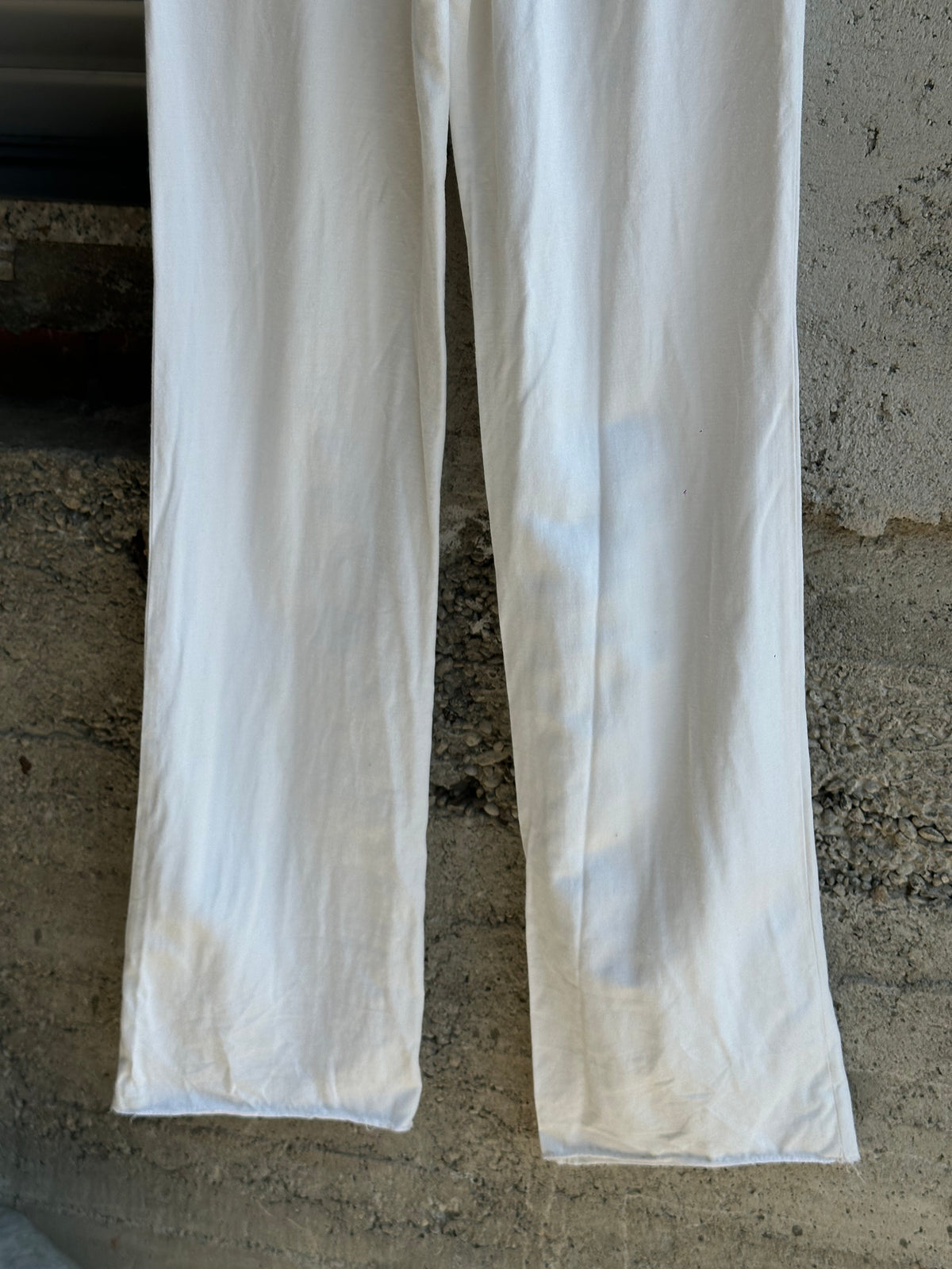 DOLCE & GABBANA WHITE FLARED PANTS