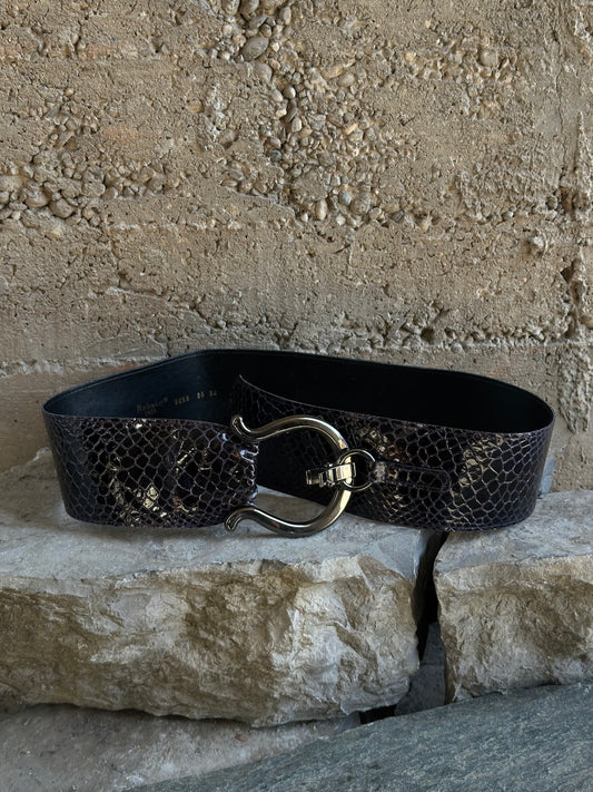 ROBAKO PURPLE SNAKE SKIN BELT