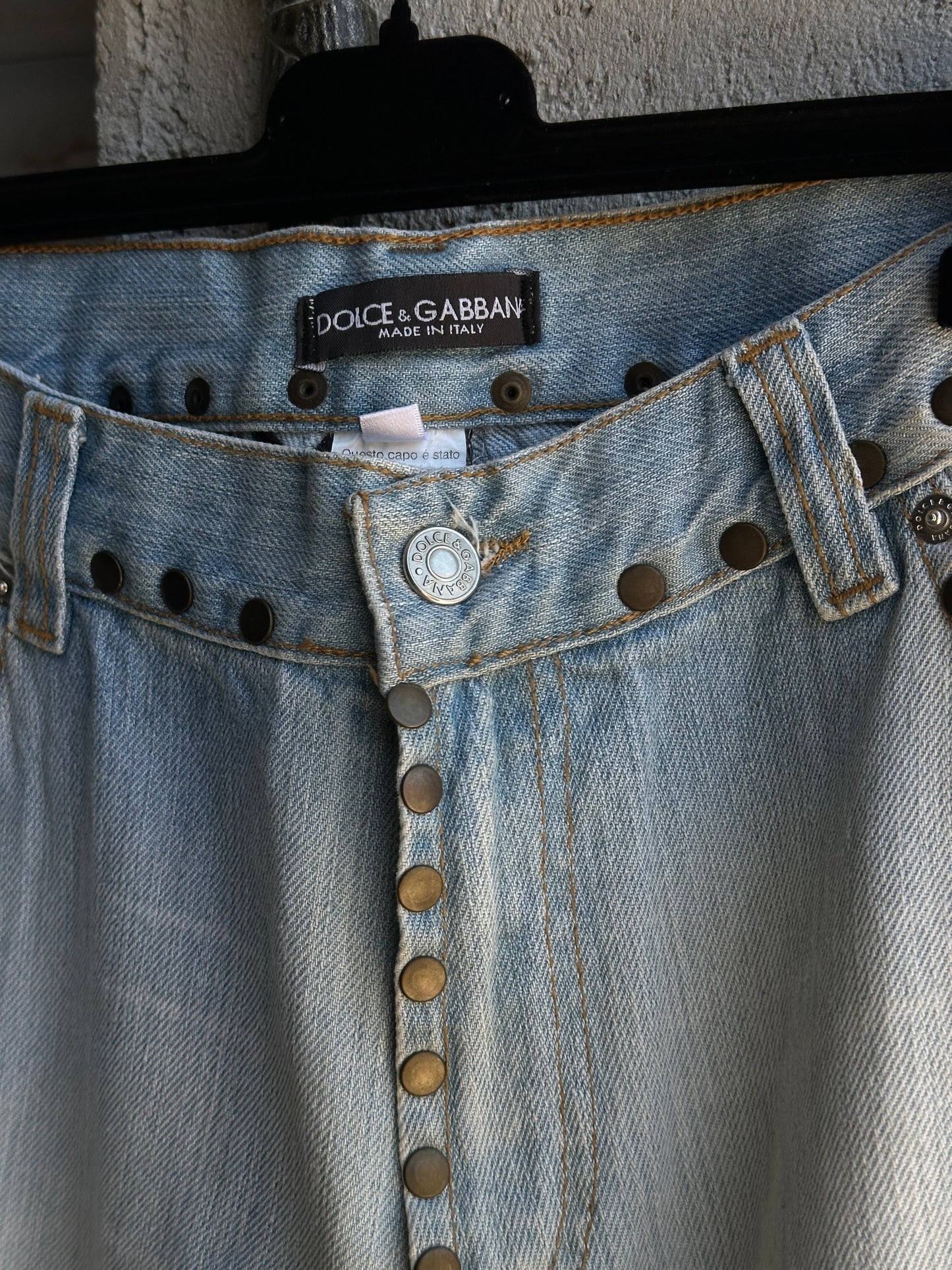 DOLCE & GABBANA TIGER STUDDED JEANS