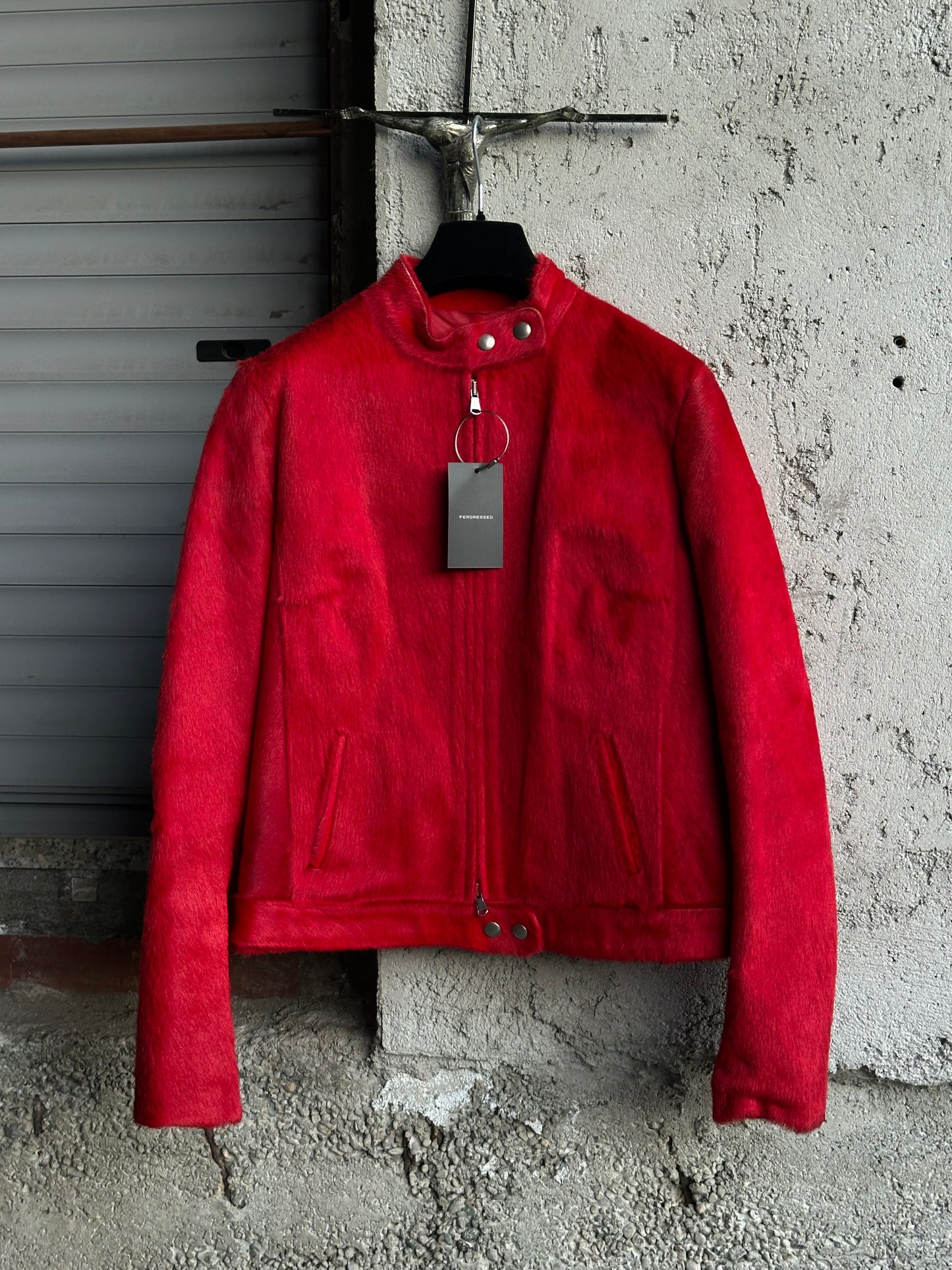 RED PONYHAIR JACKET