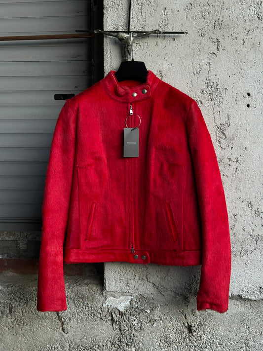 RED PONYHAIR JACKET