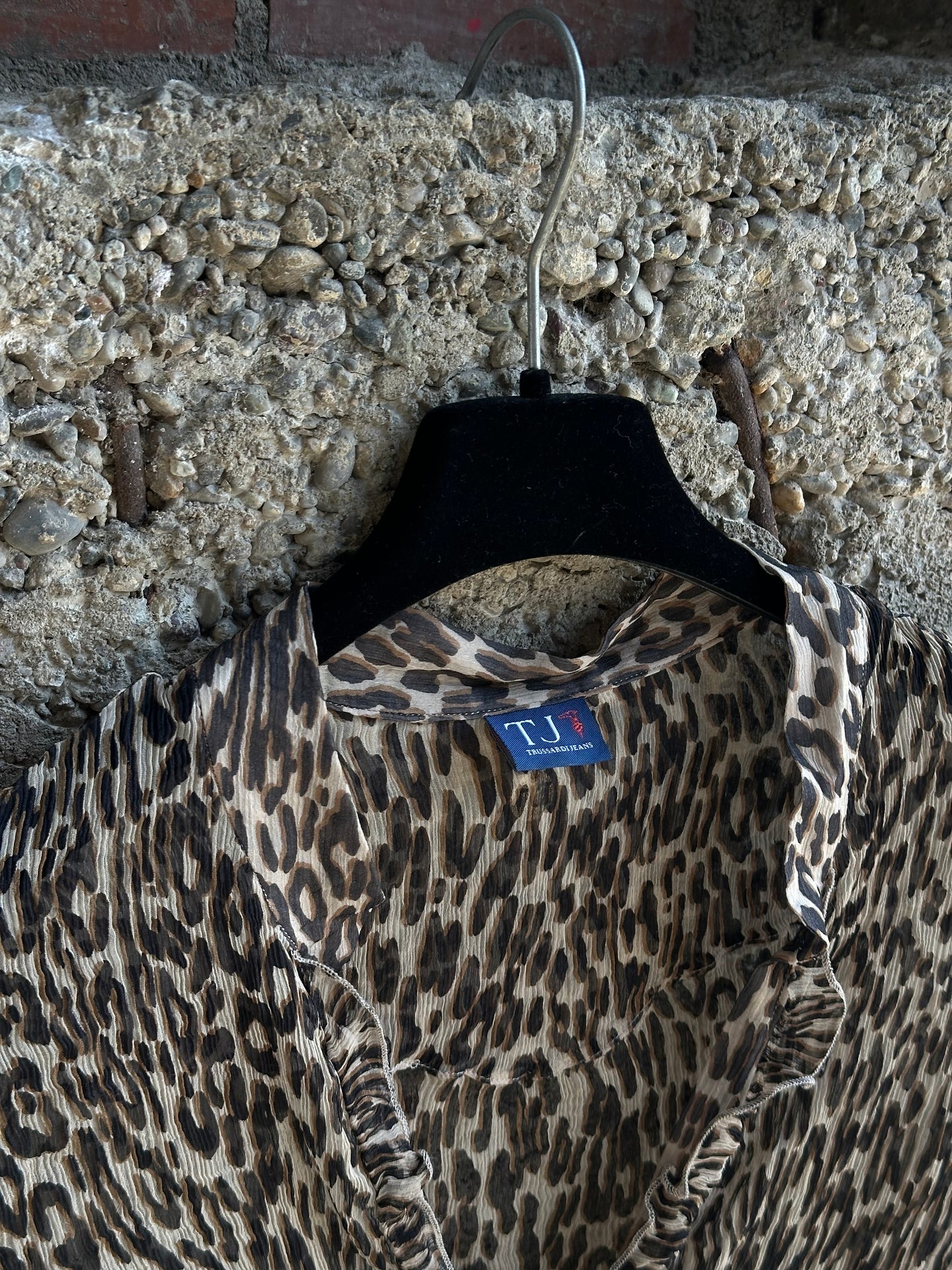 TRUSSARDI LEOPARD SILK SHIRT