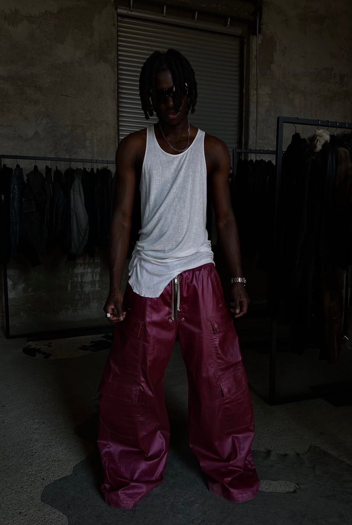 RICK OWENS PINK WAXED BELA
