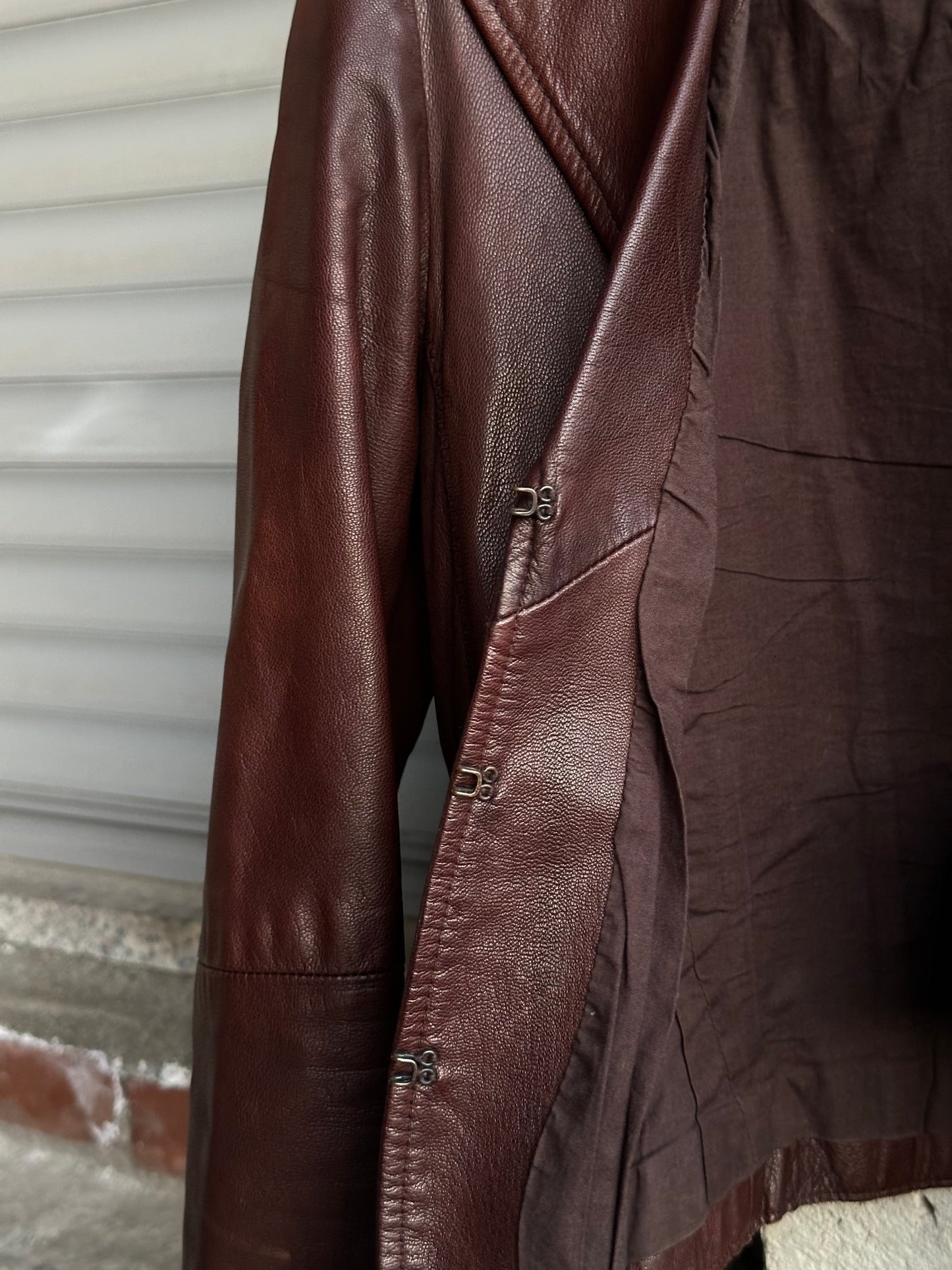 BROWN LEATHER BLAZER