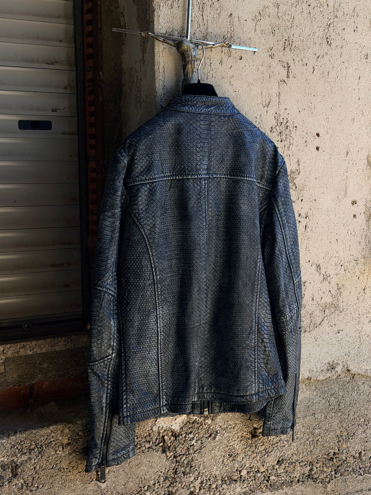 SNAKESKIN LEATHER BIKER