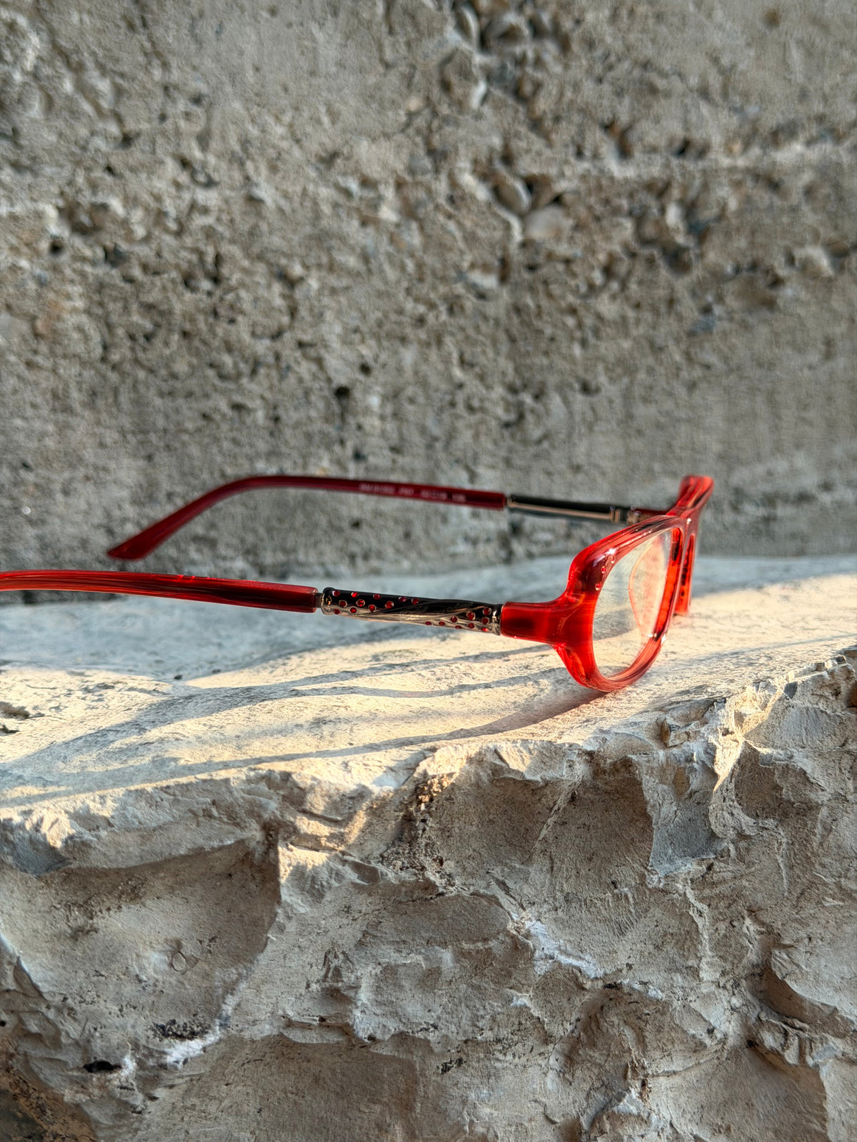 BLUMARINE SWAROWSKI GRANNY RED GLASSES