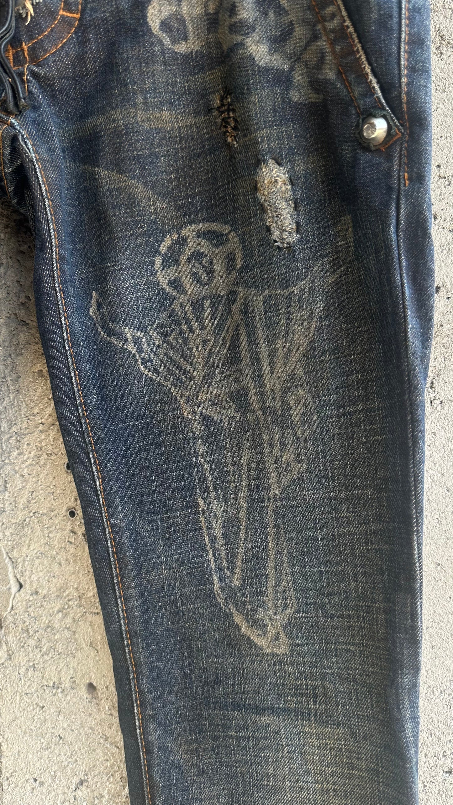 DSQUARED2 HOLY SPIRIT FLARED DENIM PANTS