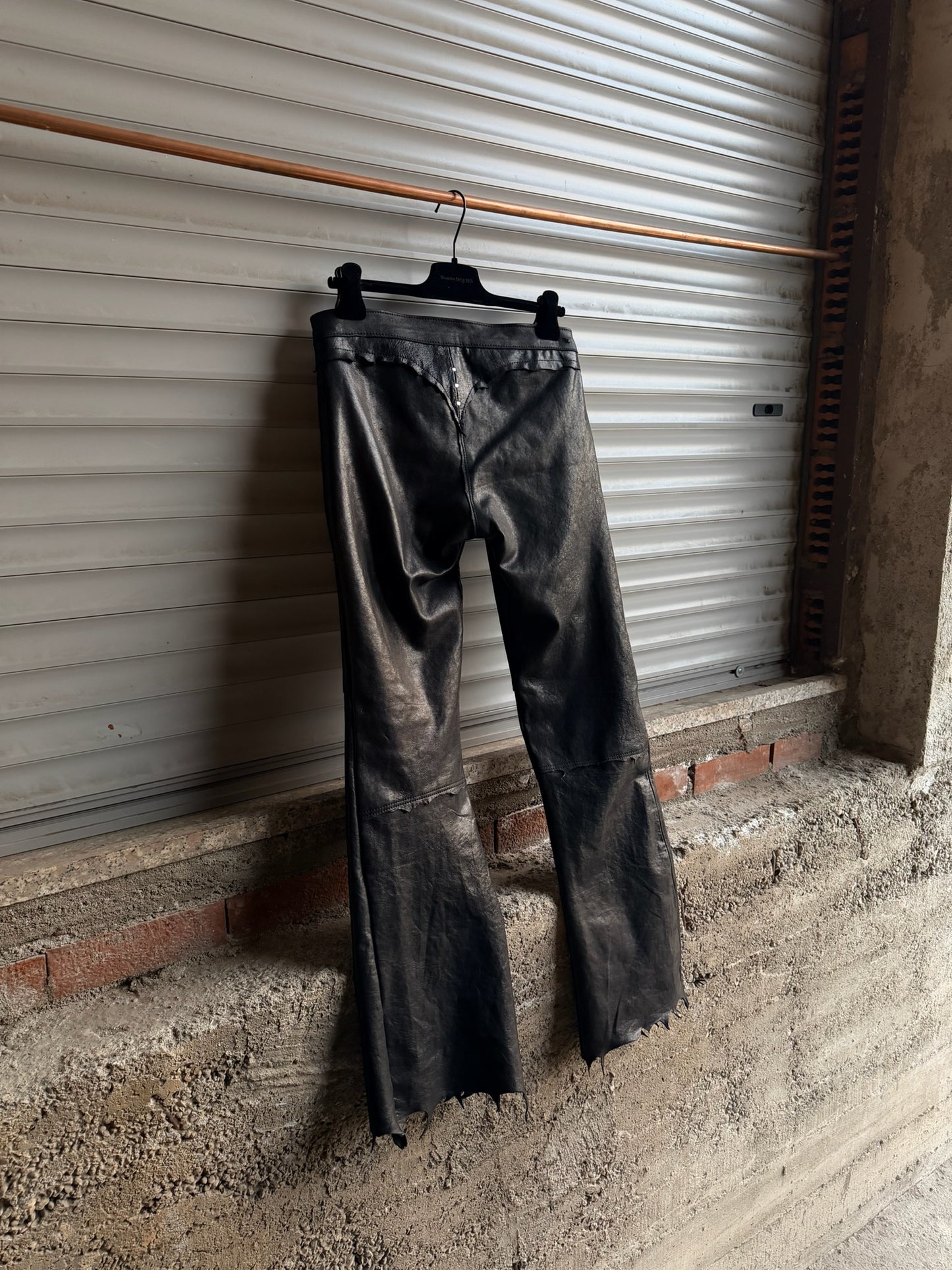 ALEKSANDER CECCO “ALEYA” BOOTCUT LEATHER PANTS