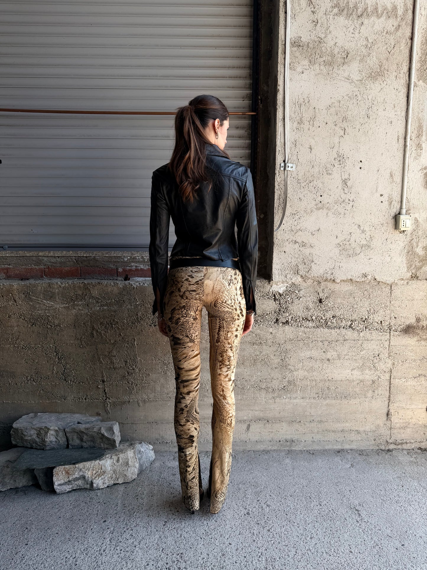 ROBERTO CAVALLI LEATHER WESTERN JACKET