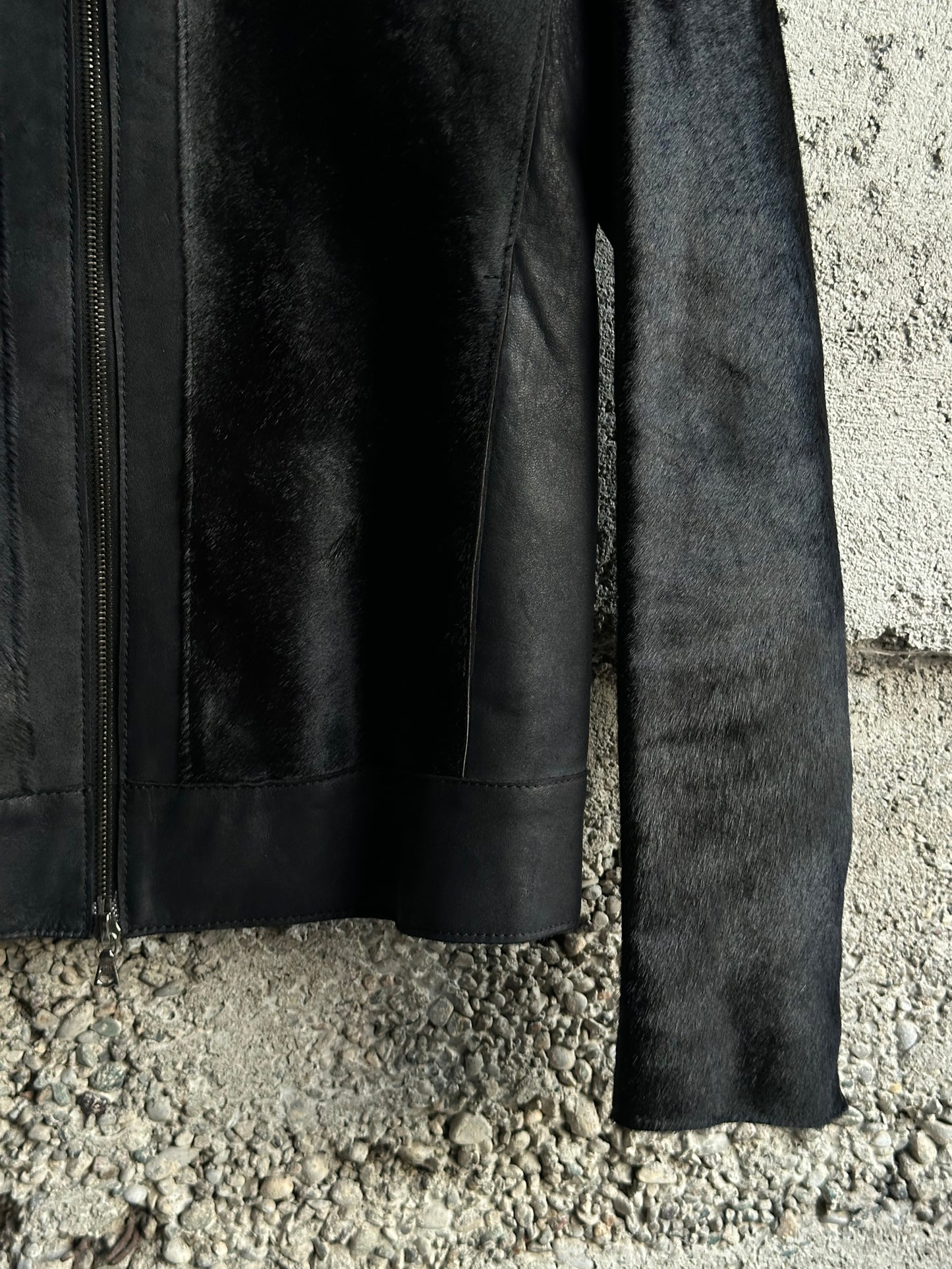 BLACK PONYHAIR JACKET