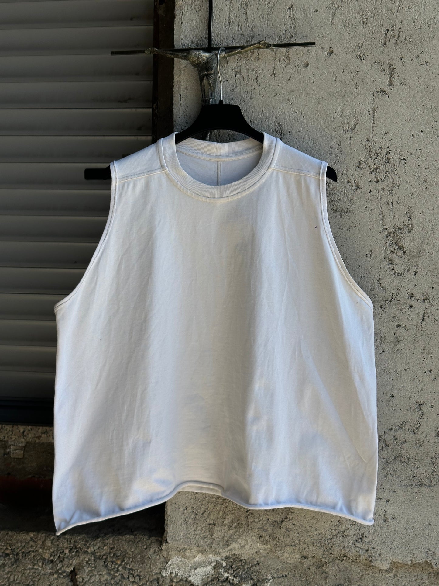 RICK OWENS WHITE TANK TOP