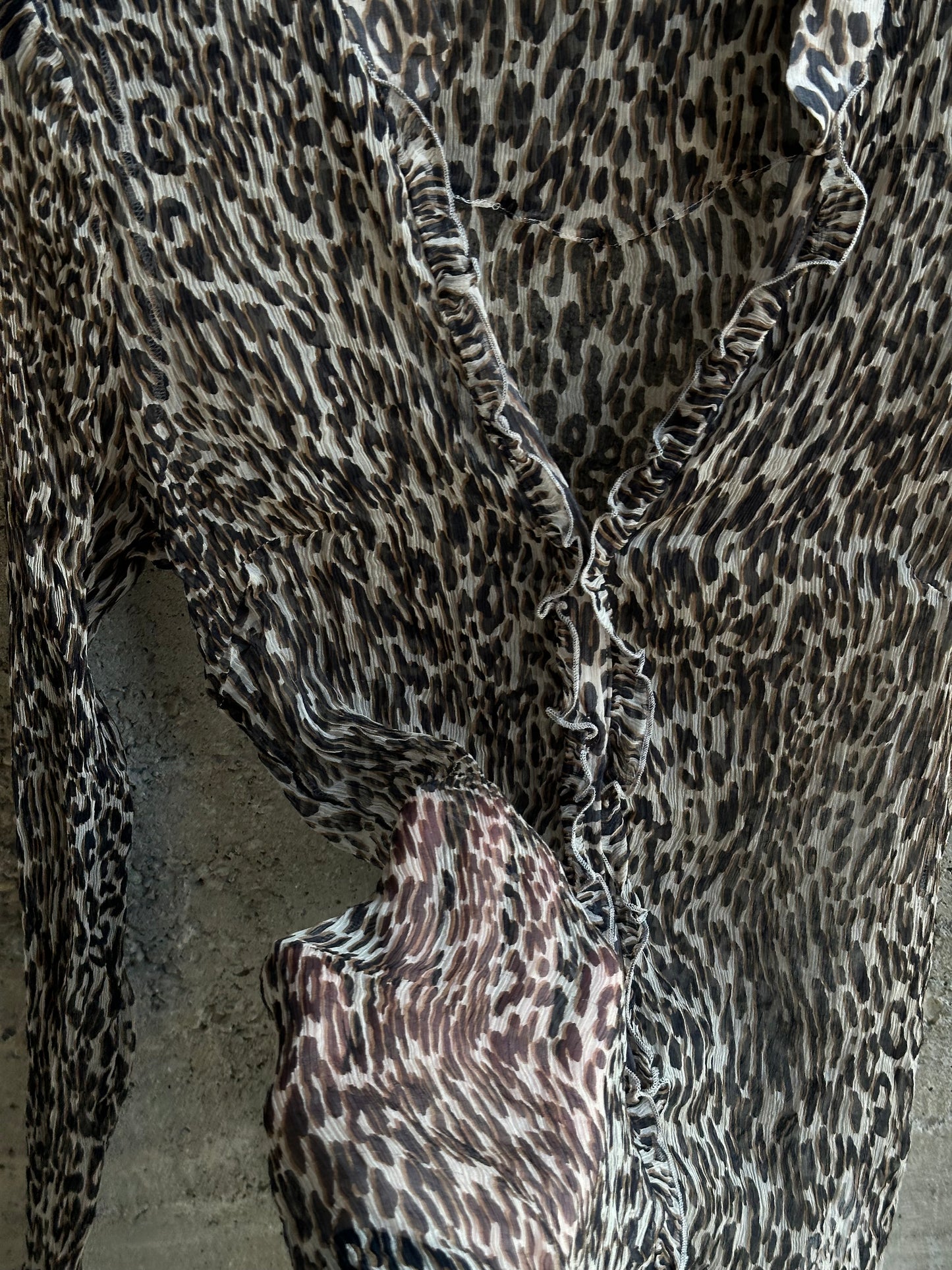 TRUSSARDI LEOPARD SILK SHIRT