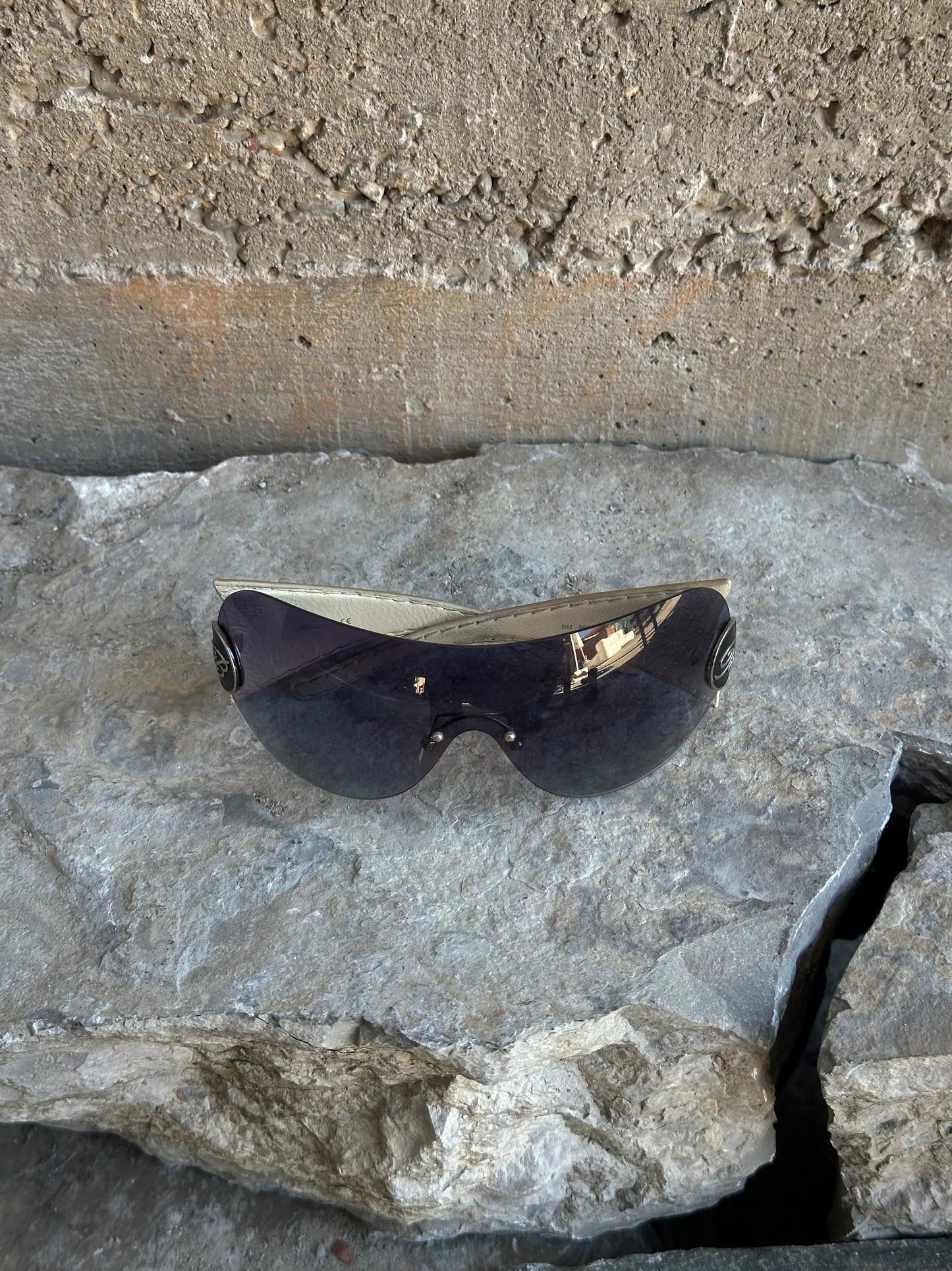 BLUMARINE LEOPARD PONYHAIR SUNGLASSES