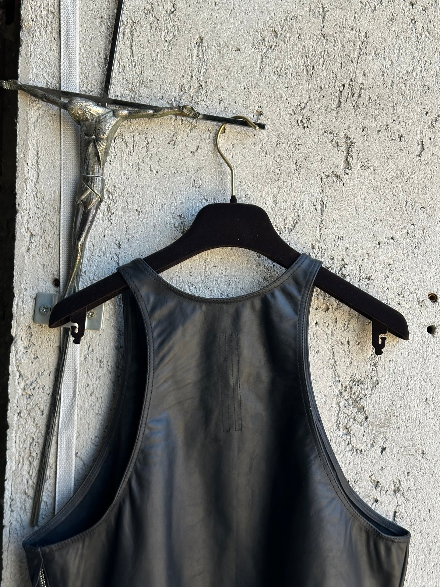 RICK OWENS LAMB LEATHER TANK